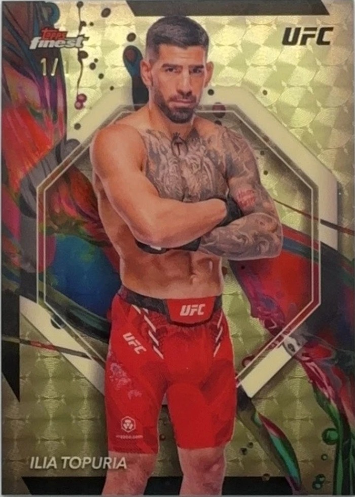 2024 Topps Finest UFC Superfractor Ilia Topuria #100 /1