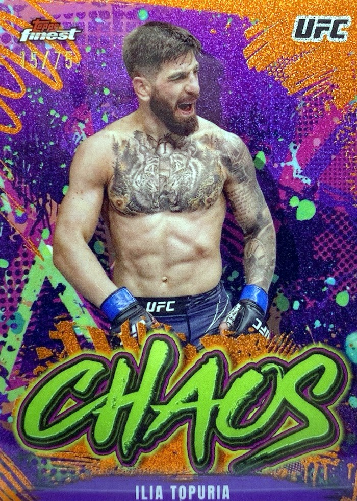 2024 Topps Finest UFC Tangerine Glitter Ilia Topuria #CHA-1 /75