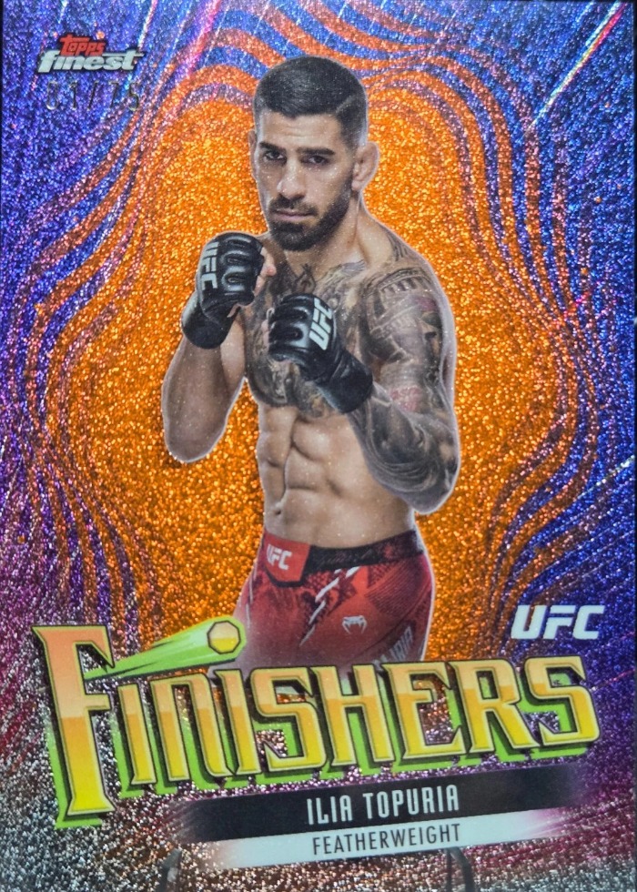 2024 Topps Finest UFC Tangerine Glitter Refractor Ilia Topuria #FIN-4 /75