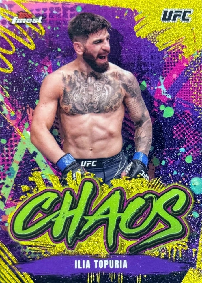2024 Topps Finest UFC Yellow Glitter Ilia Topuria #CHA-1 /50