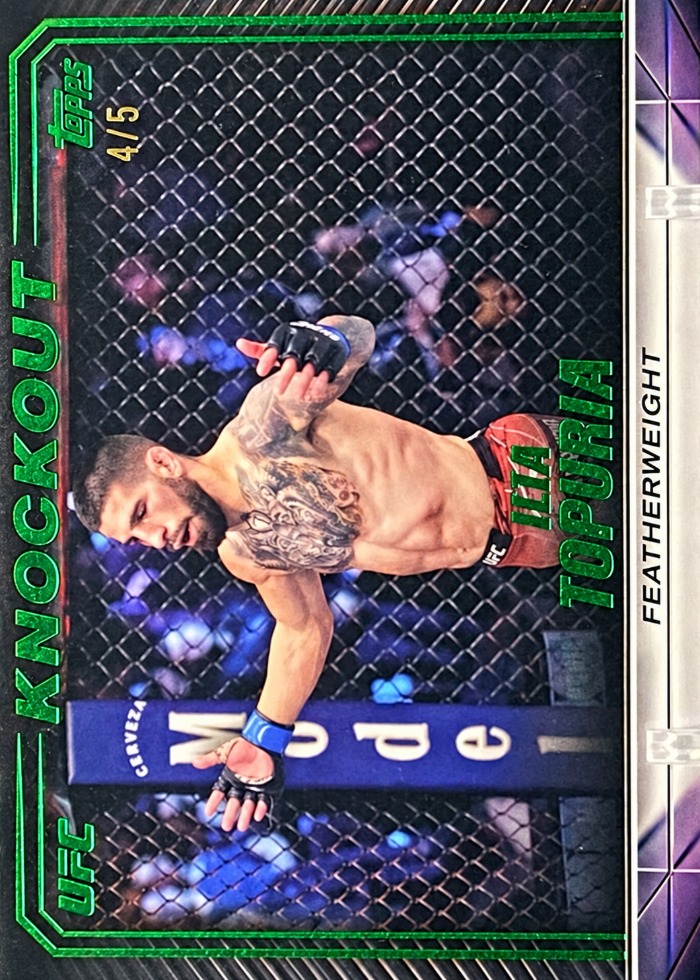 2024 Topps Knockout UFC Emerald Ilia Topuria #34 /5