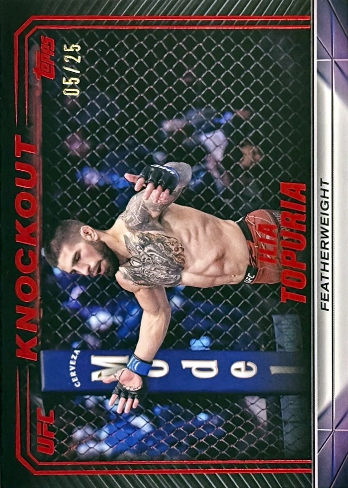 2024 Topps Knockout UFC Red Ilia Topuria #34 /25