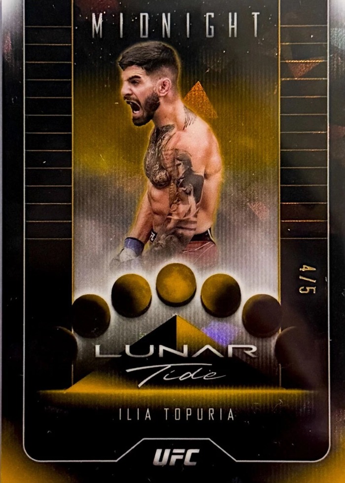 2024 Topps Midnight UFC Daybreak (Gold) Ilia Topuria #LT-3 /5