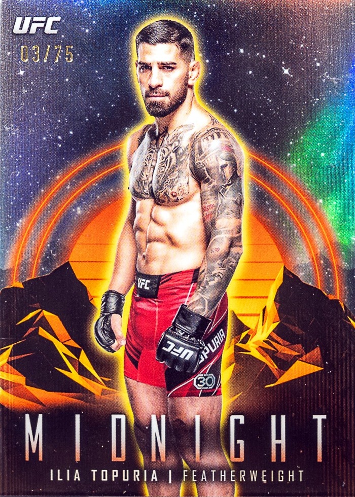 2024 Topps Midnight UFC Dusk (Orange) Ilia Topuria #82 /75