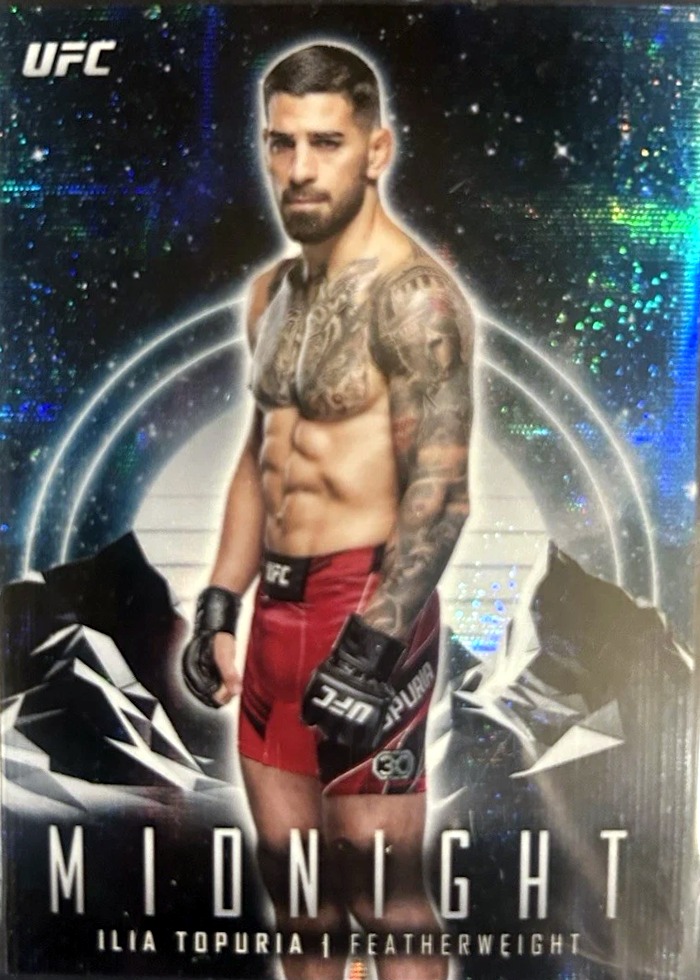 2024 Topps Midnight UFC Moon Beam (Aqua Sparkle) Ilia Topuria #82