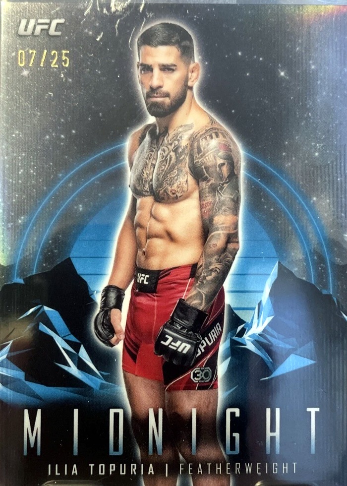 2024 Topps Midnight UFC Moonrise (Aqua Holo) Ilia Topuria #82 /25