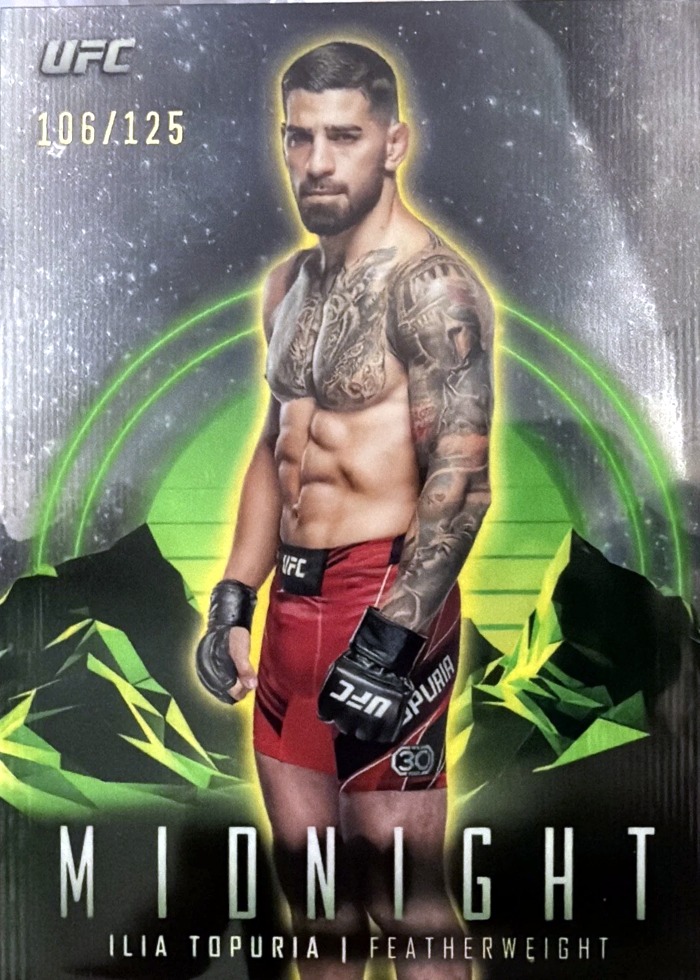 2024 Topps Midnight UFC Morning (Green) Ilia Topuria #82 /125