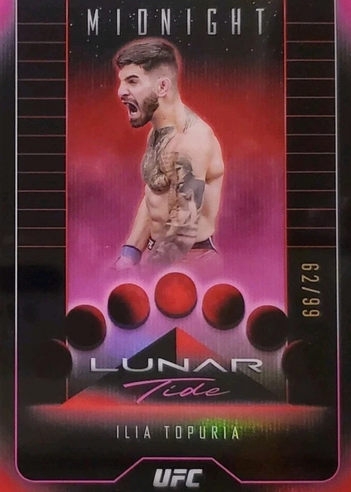2024 Topps Midnight UFC Twilight (Pink/Red) Ilia Topuria #LT-3 /99