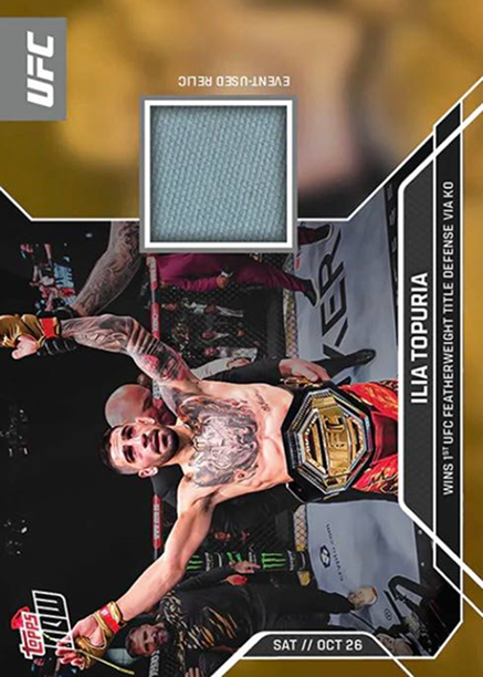 2024 UFC Topps NOW Event-used Mat Relic Gold Ilia Topuria #27A /1