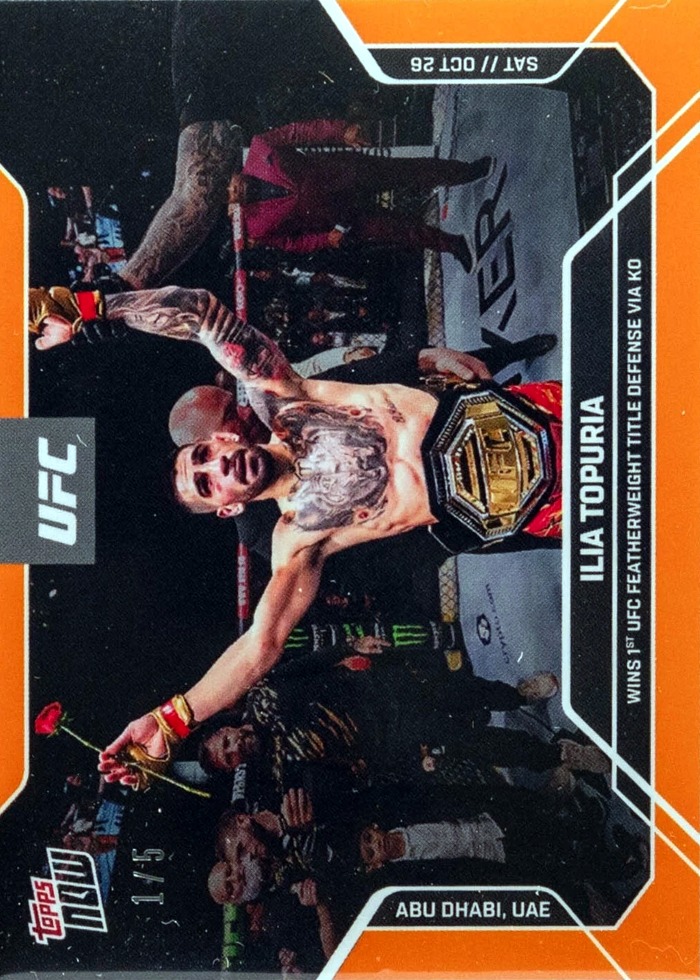 2024 UFC Topps NOW Orange Ilia Topuria #27 /5