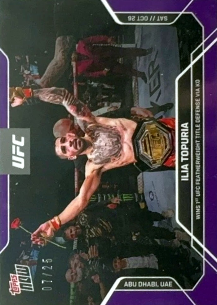 2024 UFC Topps NOW Purple Ilia Topuria #27 /25