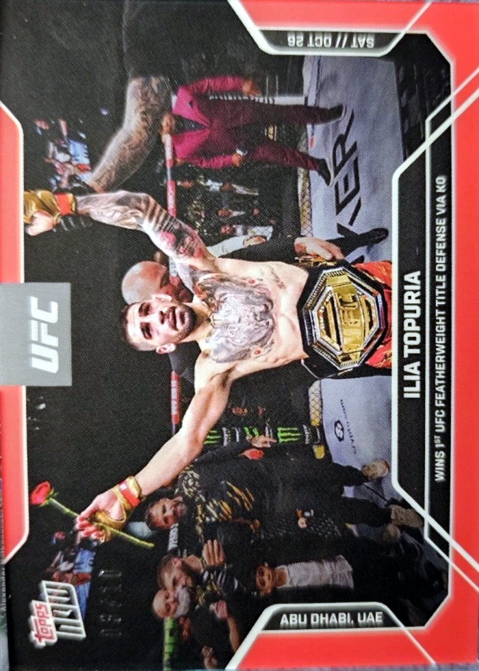 2024 UFC Topps NOW Red Ilia Topuria #27 /10