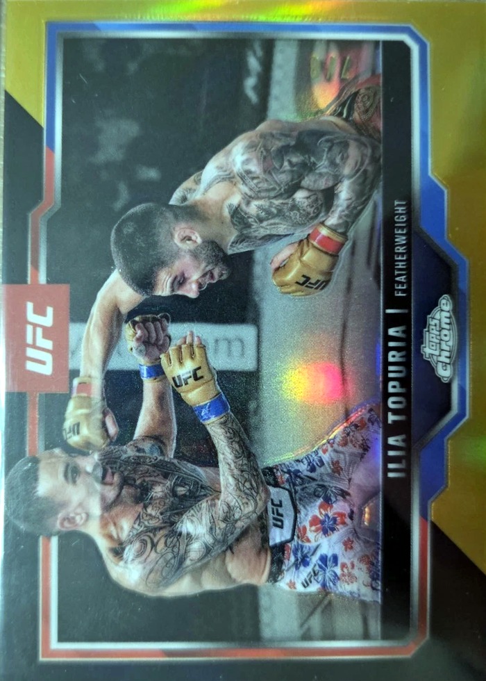 2025 Topps Chrome UFC Black & Gold Refractor Ilia Topuria #43 /8