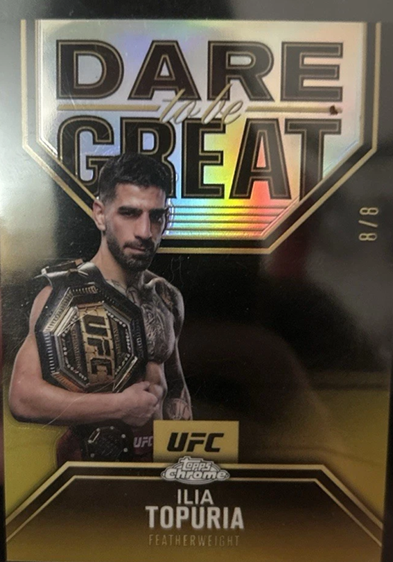 2025 Topps Chrome UFC Black & Gold Refractor Ilia Topuria #DBG-6 /8