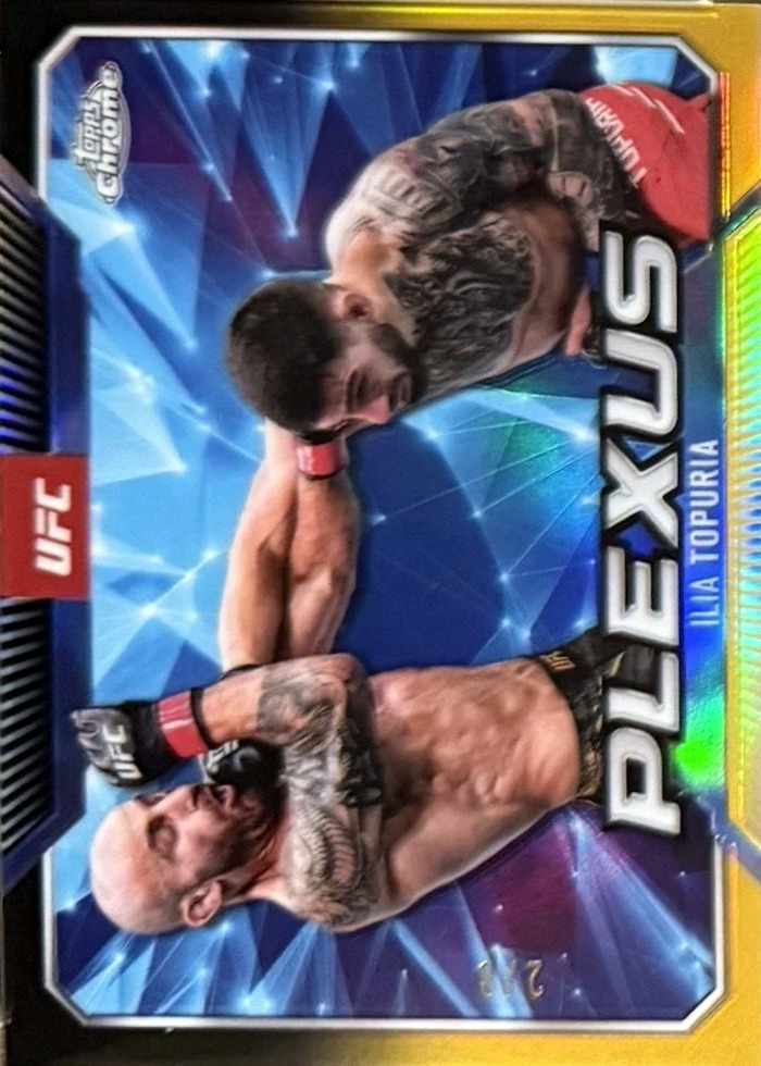 2025 Topps Chrome UFC Black & Gold Refractor Ilia Topuria #PLX-6 /8