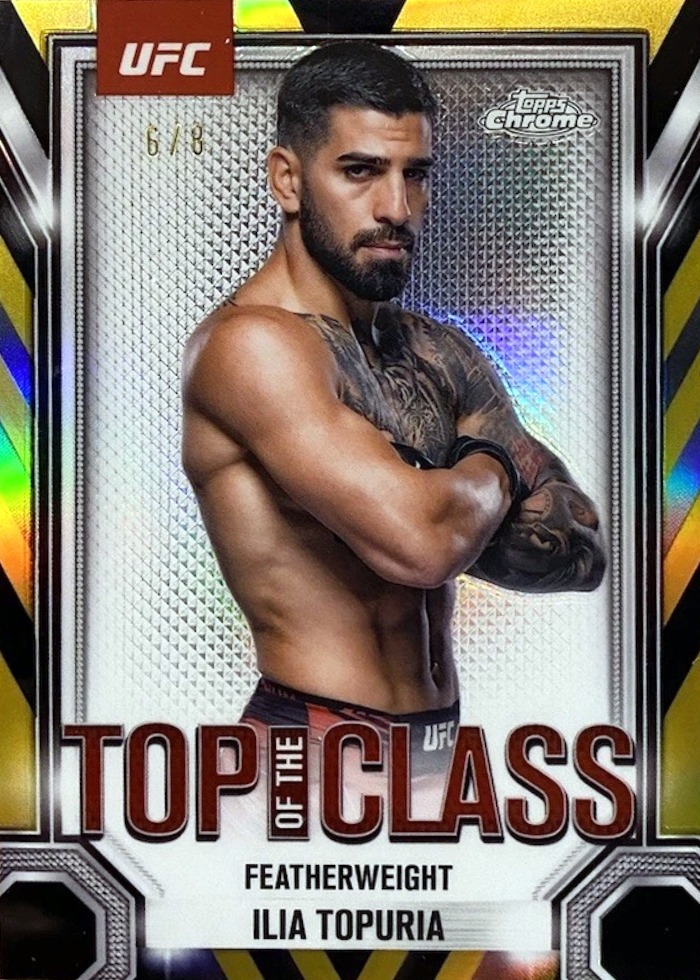 2025 Topps Chrome UFC Black & Gold Refractor Ilia Topuria #TTC-4 /8