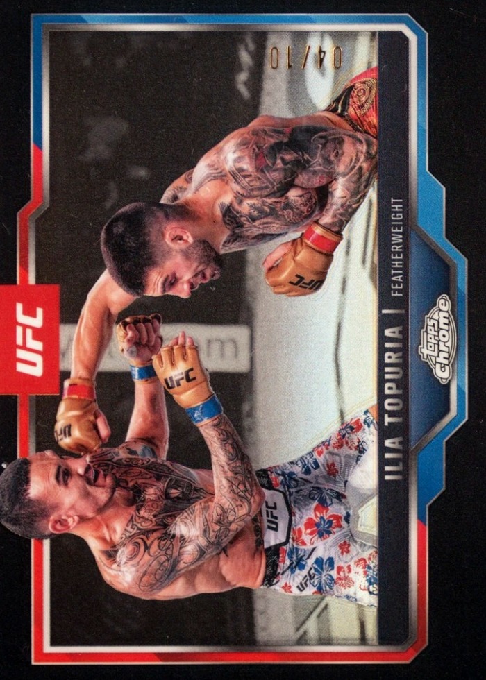2025 Topps Chrome UFC Black Refractor Ilia Topuria #43 /10