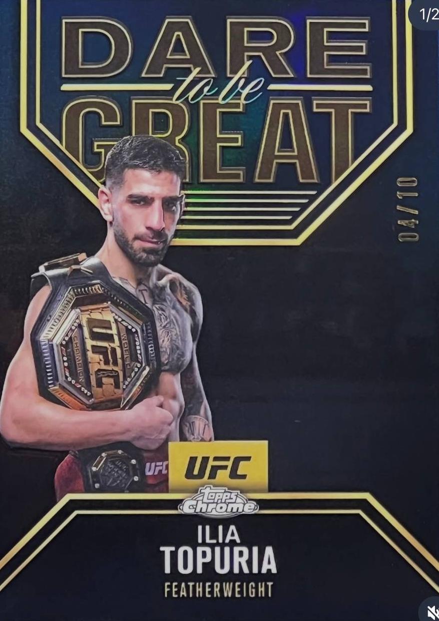 2025 Topps Chrome UFC Black Refractor Ilia Topuria #DBG-6 /10
