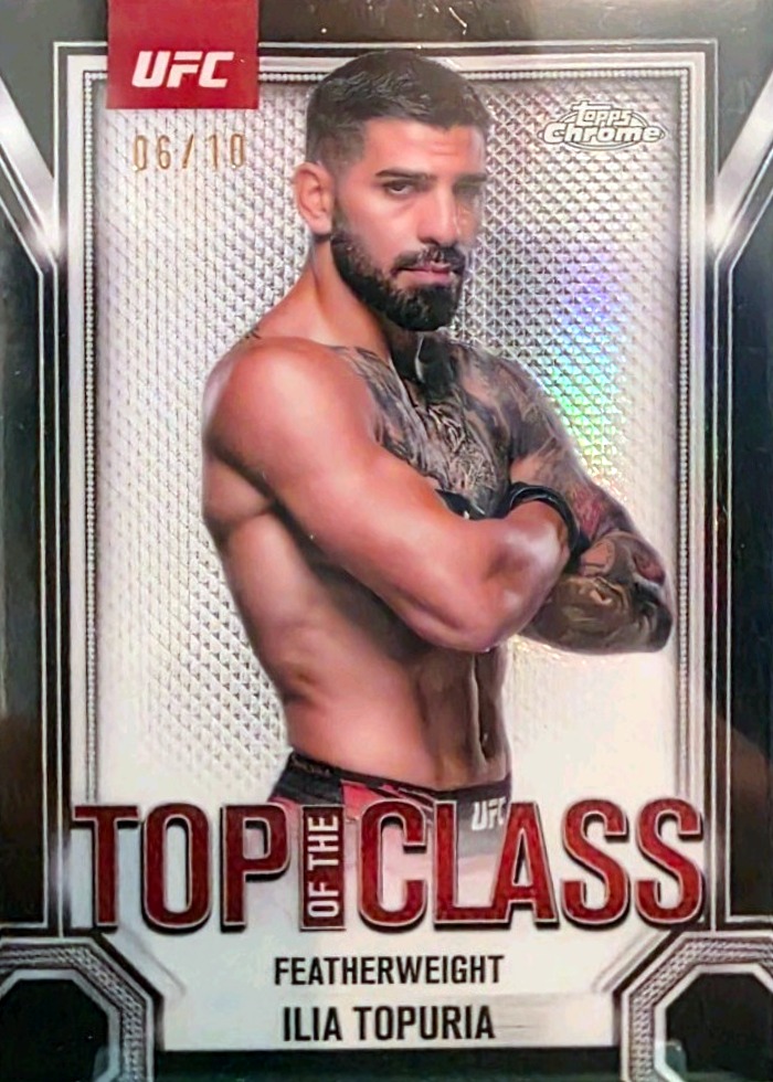 2025 Topps Chrome UFC Black Refractor Ilia Topuria #TTC-4 /10