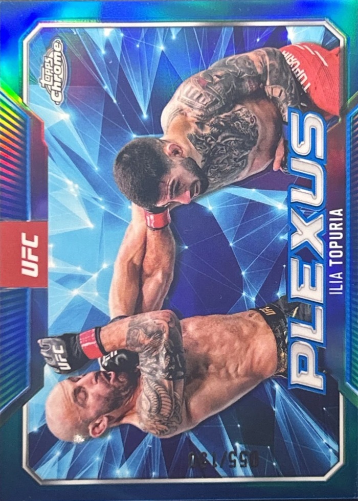 2025 Topps Chrome UFC Blue Refractor Ilia Topuria #PLX-6 /150