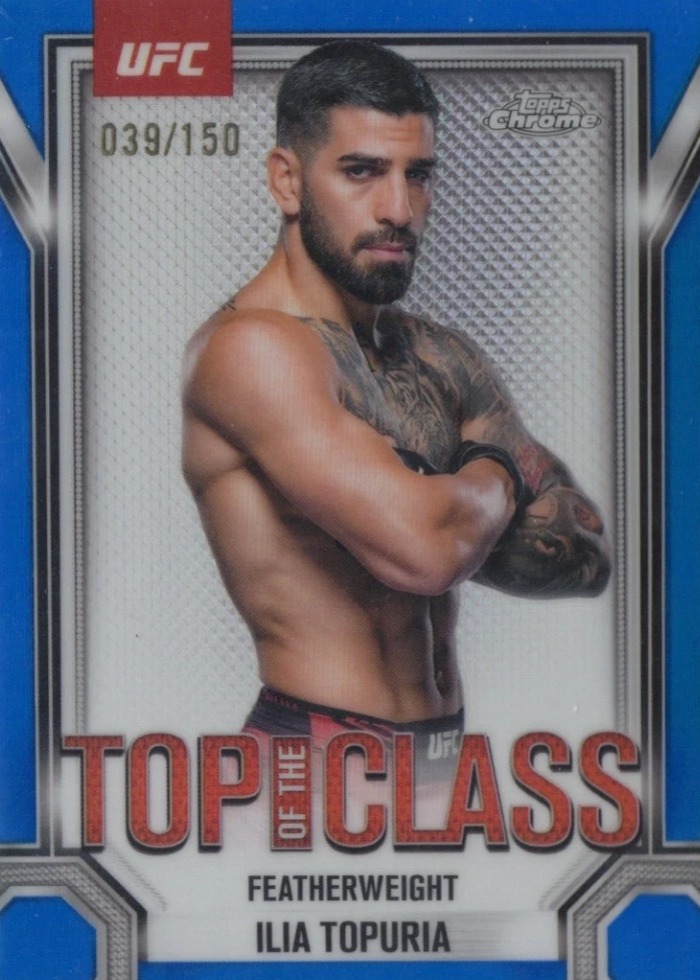 2025 Topps Chrome UFC Blue Refractor Ilia Topuria #TTC-4 /150
