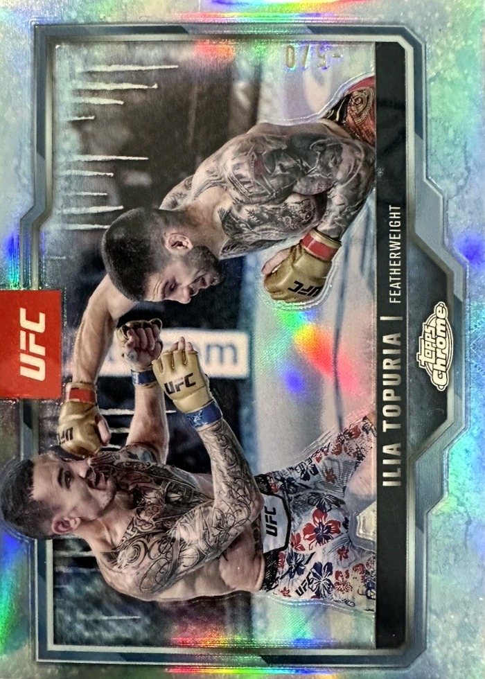 2025 Topps Chrome UFC FrozenFractor Ilia Topuria #43 /5