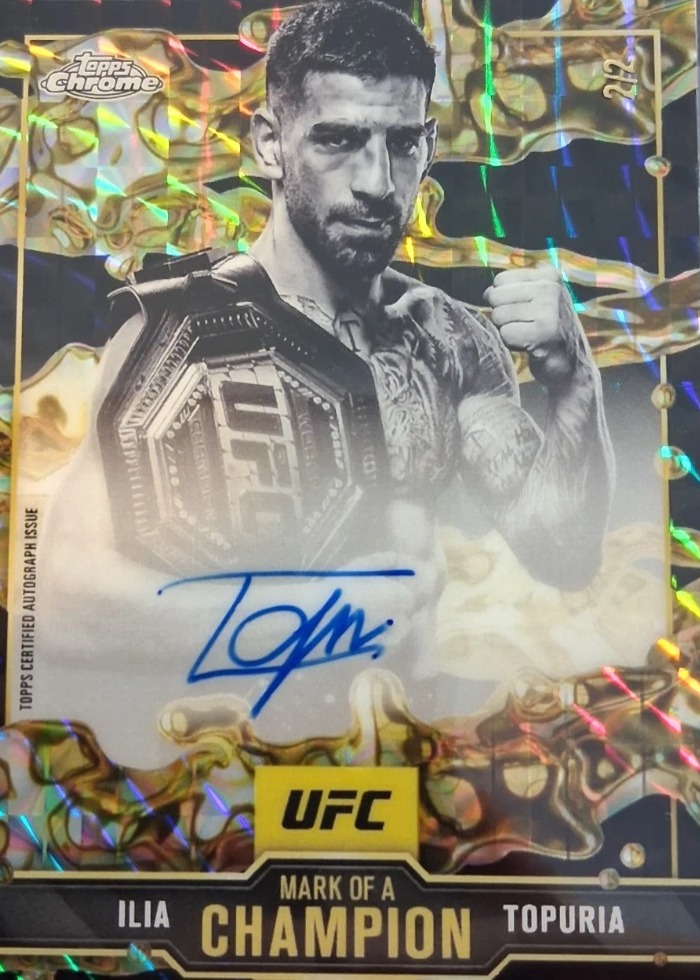 2025 Topps Chrome UFC Geometric Black Refractor Ilia Topuria #MOC-IT /2