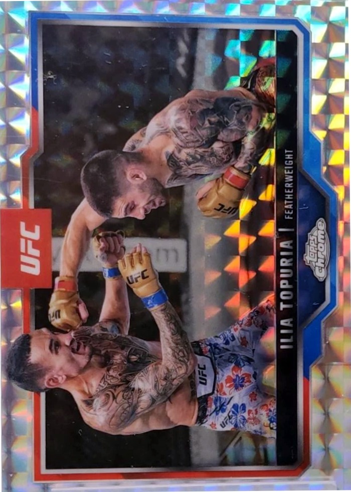 2025 Topps Chrome UFC Geometric Refractor Ilia Topuria #43