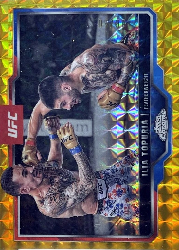 2025 Topps Chrome UFC Gold Geometric Refractor Ilia Topuria #43 /50