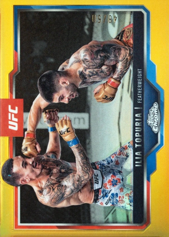 2025 Topps Chrome UFC Gold Refractor Ilia Topuria #43 /50
