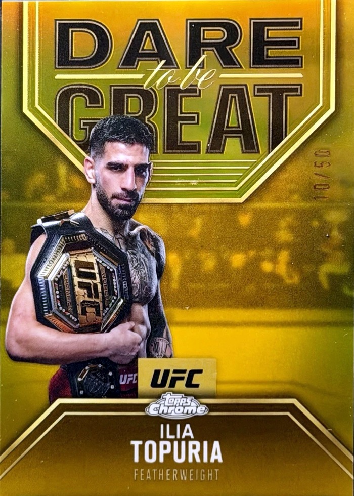 2025 Topps Chrome UFC Gold Refractor Ilia Topuria #DBG-6 /50