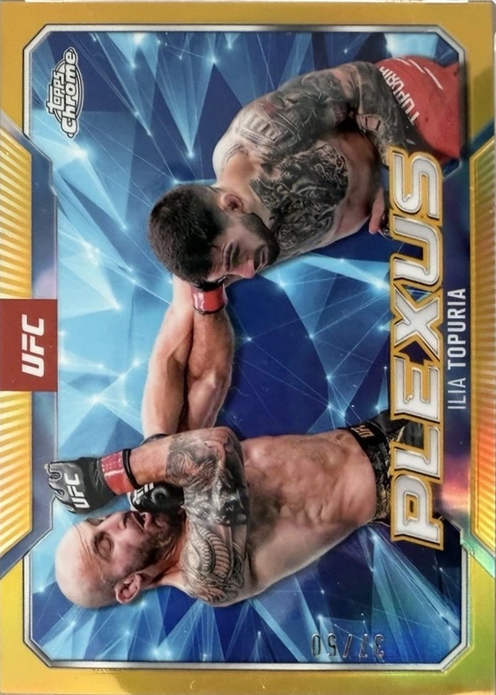 2025 Topps Chrome UFC Gold Refractor Ilia Topuria #PLX-6 /50
