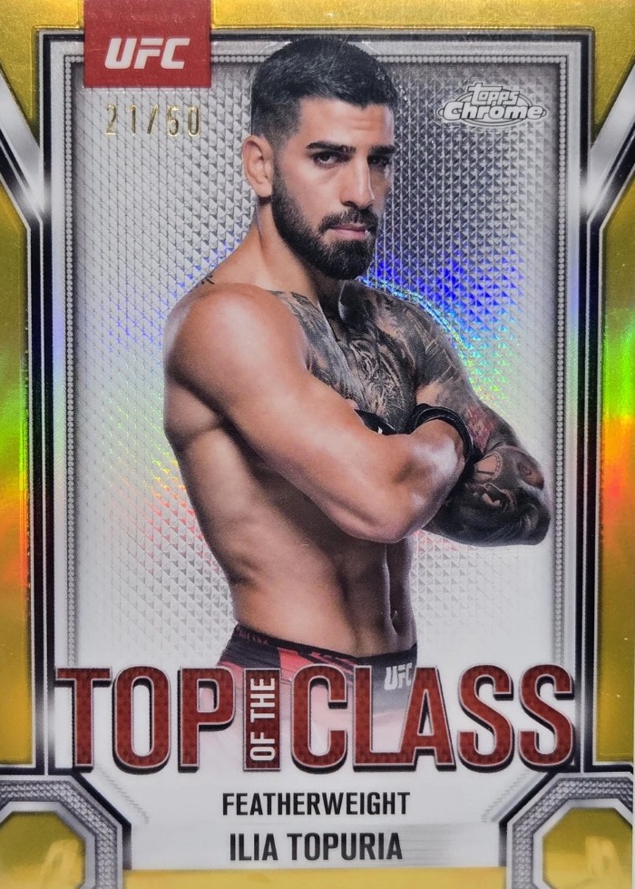 2025 Topps Chrome UFC Gold Refractor Ilia Topuria #TTC-4 /50