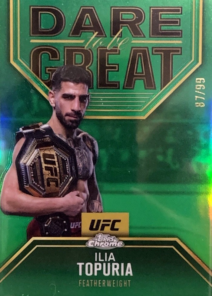 2025 Topps Chrome UFC Green Refractor Ilia Topuria #DBG-6 /99