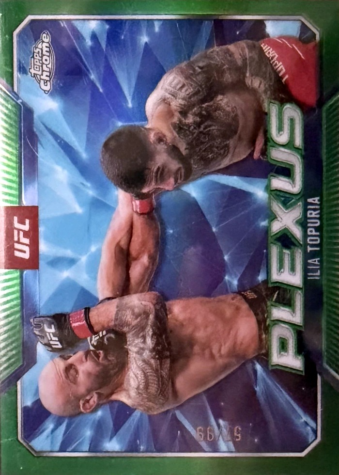 2025 Topps Chrome UFC Green Refractor Ilia Topuria #PLX-6 /99