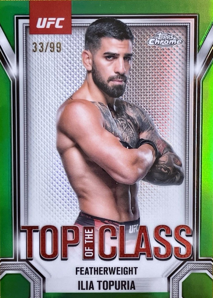 2025 Topps Chrome UFC Green Refractor Ilia Topuria #TTC-4 /99
