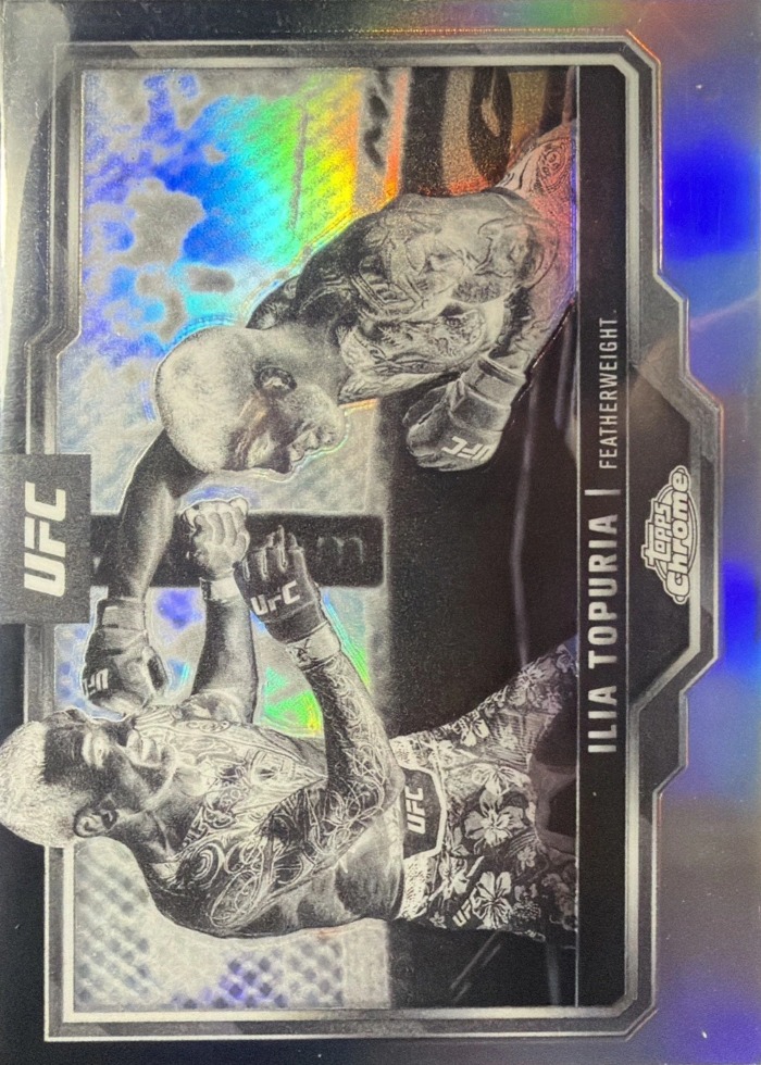 2025 Topps Chrome UFC Negative Refractor Ilia Topuria #43