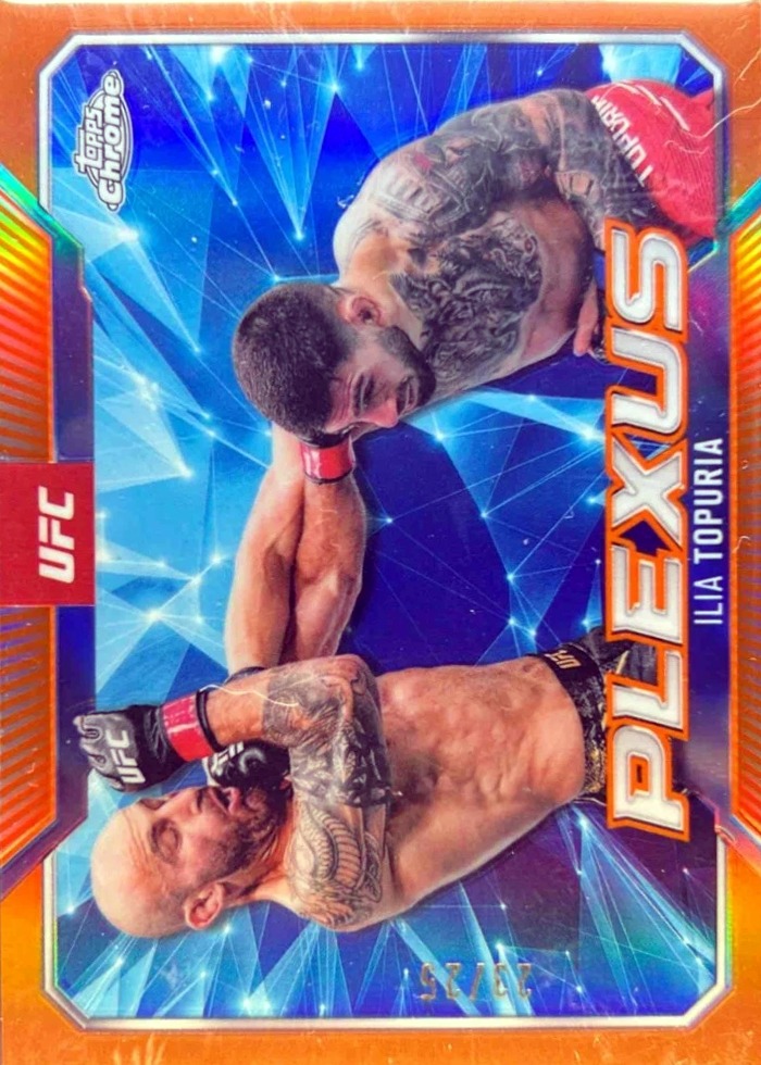 2025 Topps Chrome UFC Orange Ilia Topuria #PLX-6 /25