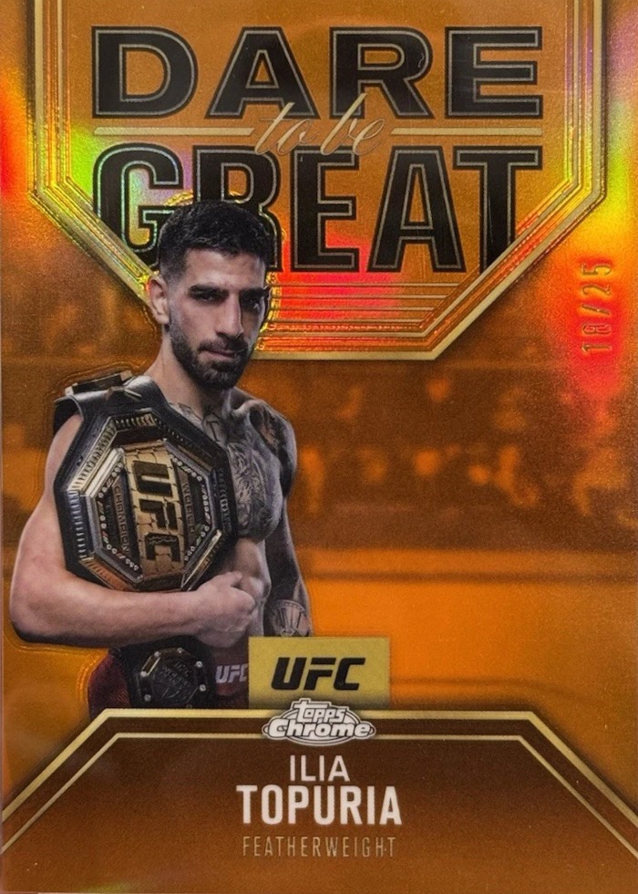 2025 Topps Chrome UFC Orange Refractor Ilia Topuria #DBG-6 /25