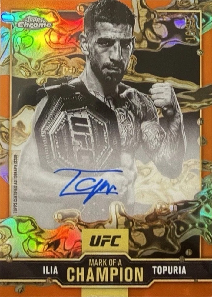 2025 Topps Chrome UFC Orange Refractor Ilia Topuria #MOC-IT /25