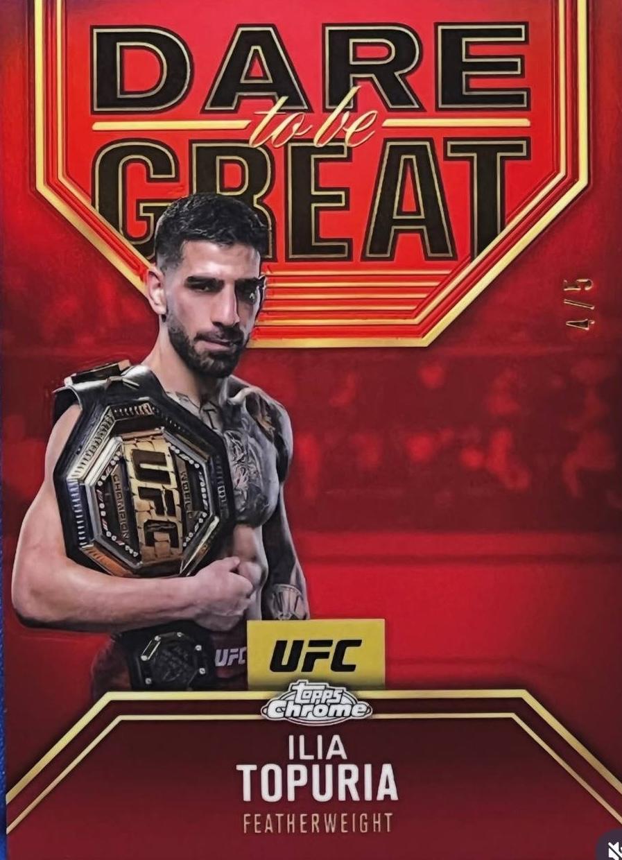 2025 Topps Chrome UFC Red Refractor Ilia Topuria #DBG-6 /5