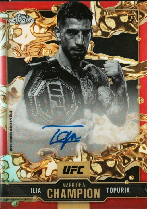 2025 Topps Chrome UFC Red Refractor Ilia Topuria #MOC-IT /5