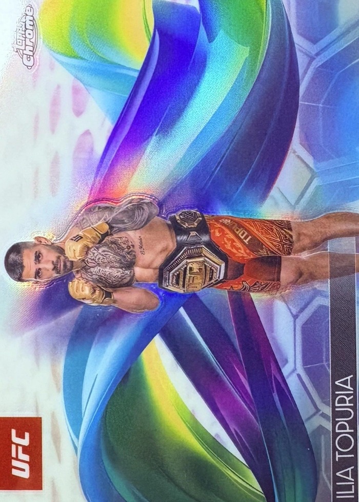 2025 Topps Chrome UFC Refractor Ilia Topuria #HEL-18 SSP