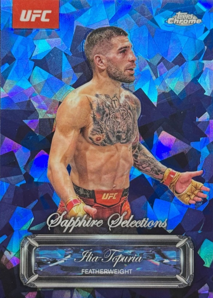 2025 Topps Chrome UFC Sapphire Edition Blue Refractor Ilia Topuria #SEL-14