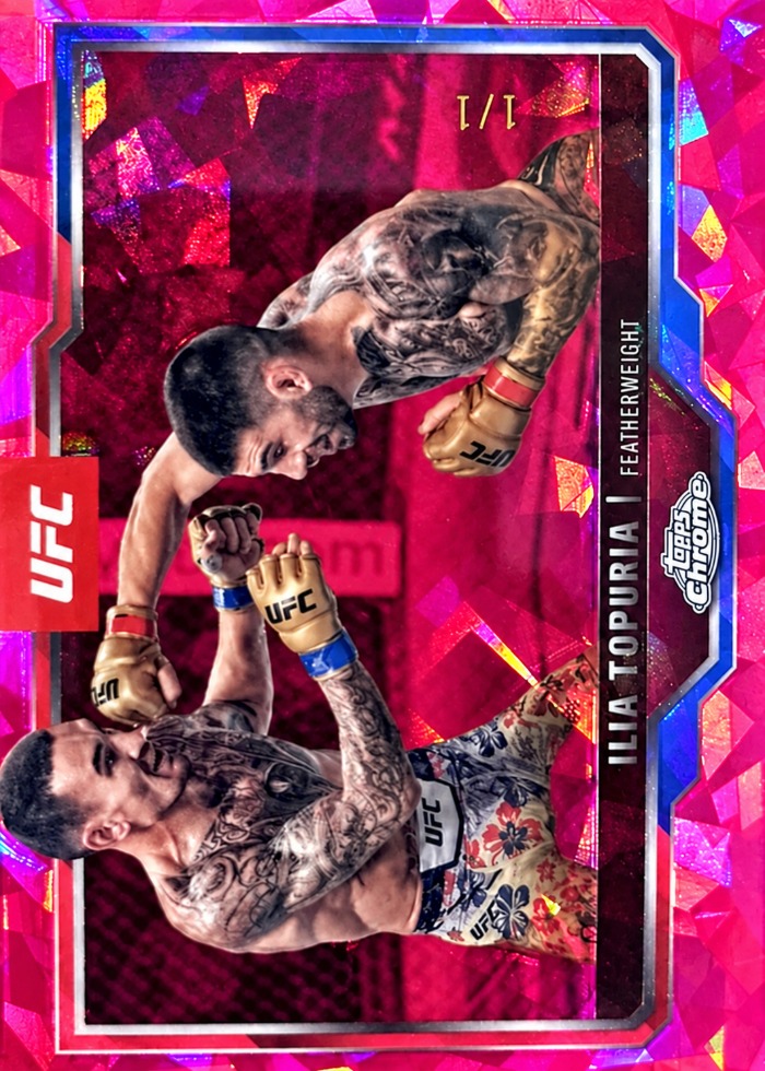 2025 Topps Chrome UFC Sapphire Edition Padparadscha Ilia Topuria #43 /1