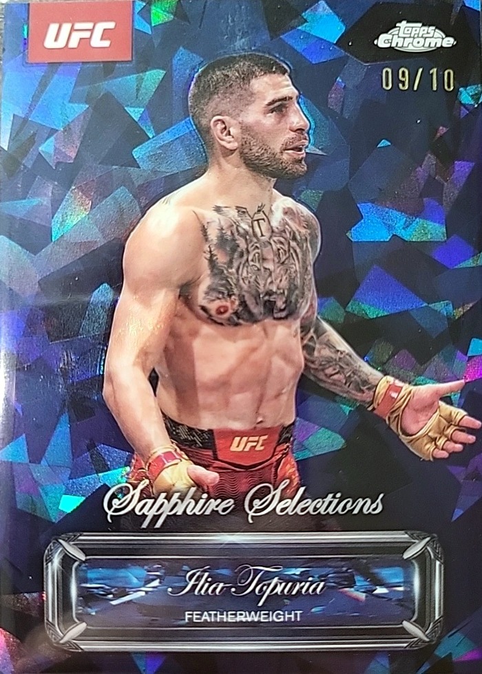 2025 Topps Chrome UFC Sapphire Edition Purple Refractor Ilia Topuria #SEL-14 /10