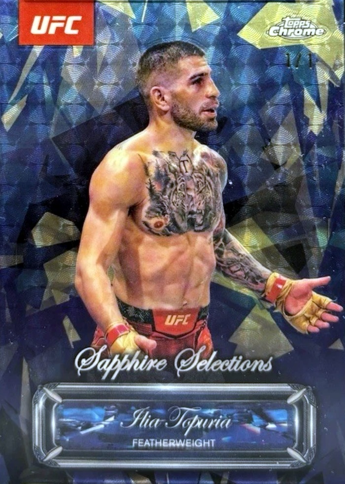 2025 Topps Chrome UFC Sapphire Edition SuperFractor Ilia Topuria #SEL-14 /1