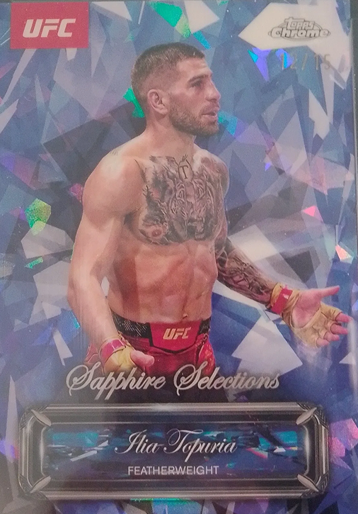 2025 Topps Chrome UFC Sapphire Edition White Refractor Ilia Topuria #SEL-14 /15