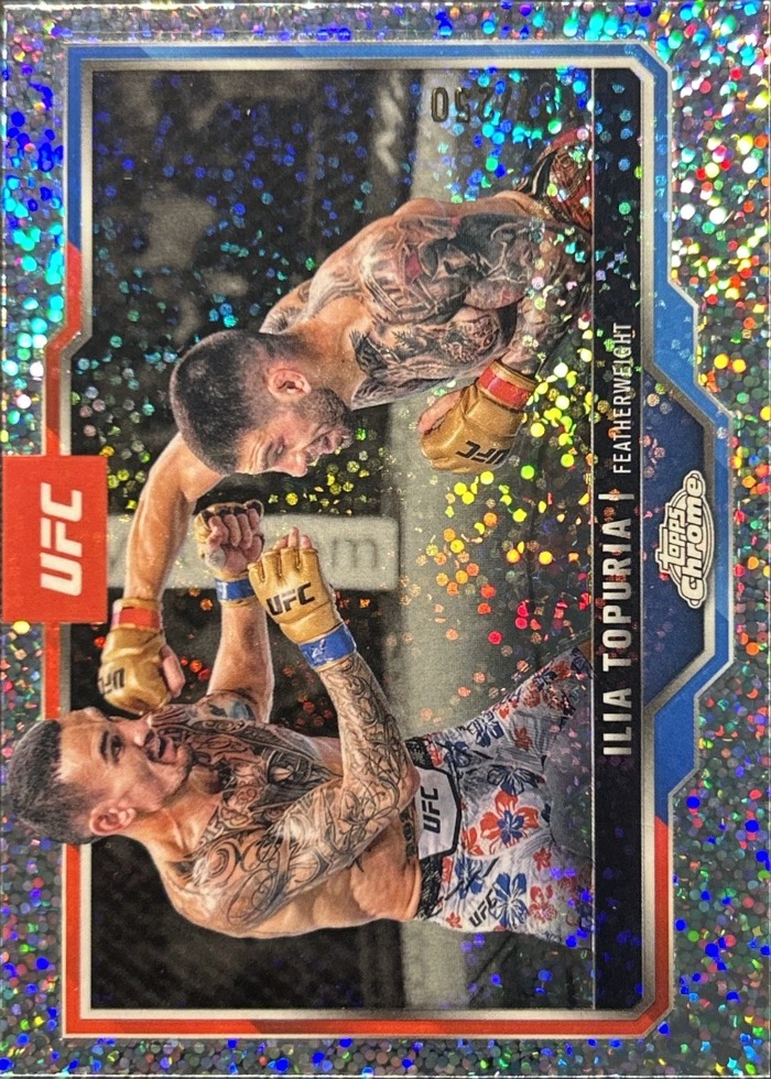2025 Topps Chrome UFC Speckle Refractor Ilia Topuria #43 /250