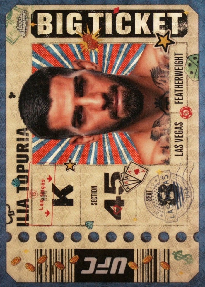 2025 Topps Chrome UFC SuperFractor Ilia Topuria #BTT-18 /1